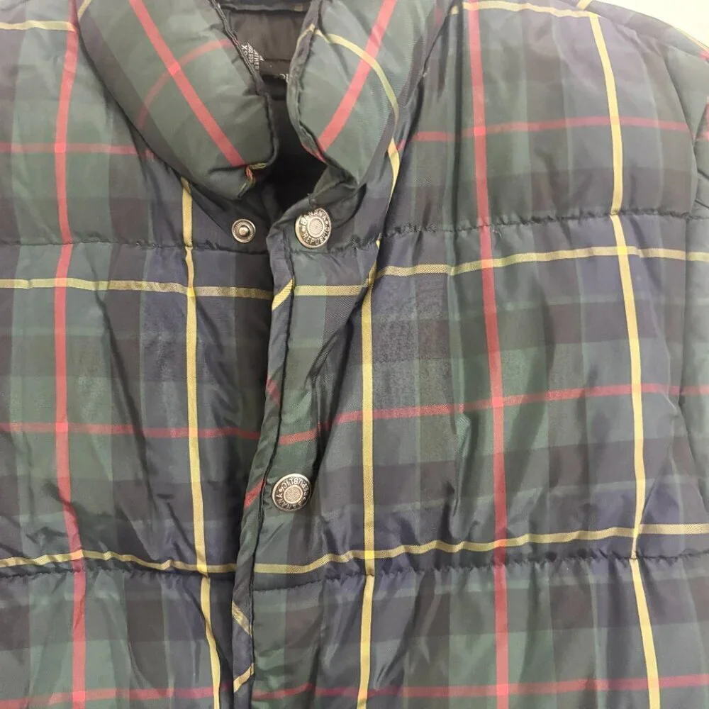 EUC Men's Banana Republic Puffer Down Filled Plaid Vest - sz XS